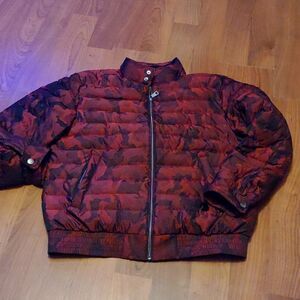 Jared lang camouflage men quilted down jacket red/black size XLarge new